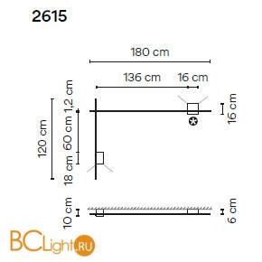 Настенный светильник Vibia Structural 2615 15 /23 Grey L2 Настенный светильник Vibia Structural 2615 15 /23 Grey L2