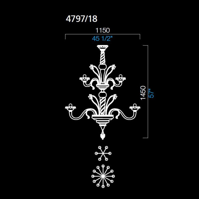 Люстра Barovier&Toso Meknes 4797/18/DO