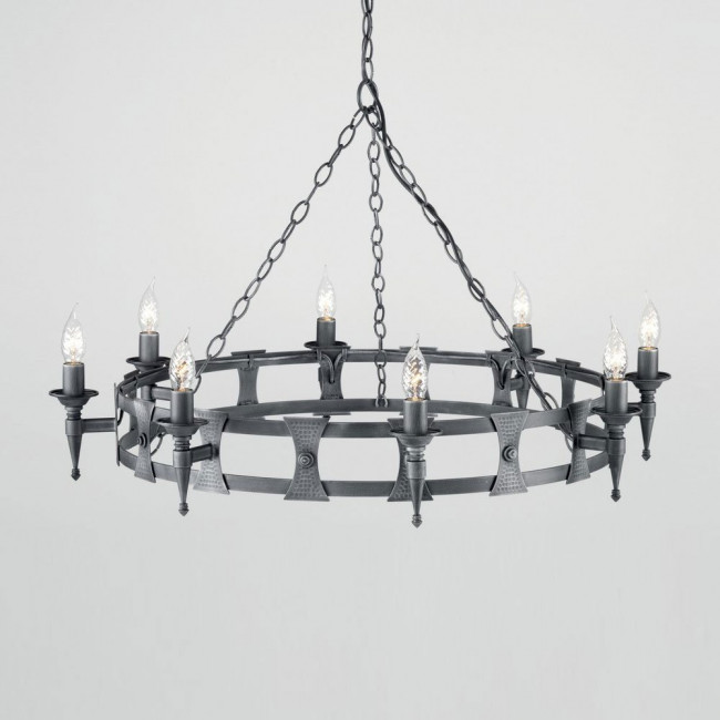 Люстра Elstead Lighting Saxon SAX8 BLK/SIL Люстра Elstead Lighting Saxon SAX8 BLK/SIL