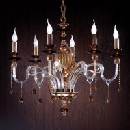 Люстра Euroluce Elsa L6 gold Topaz Люстра Euroluce Elsa L6 gold Topaz