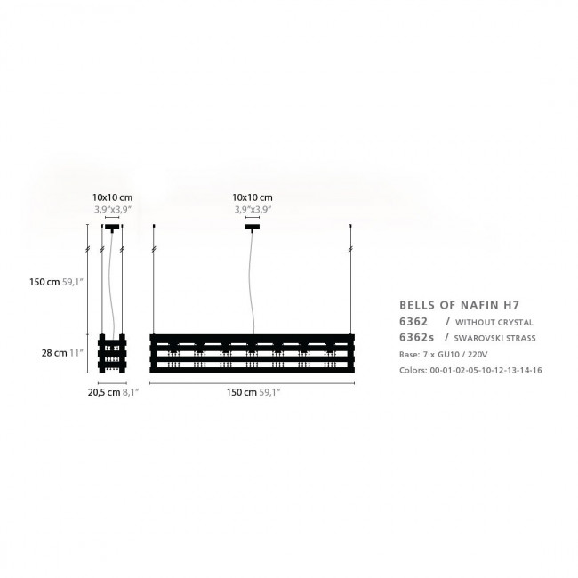 Подвесной светильник Ilfari Bells of Nafin H7 6362s 02 Подвесной светильник Ilfari Bells of Nafin H7 6362s 02