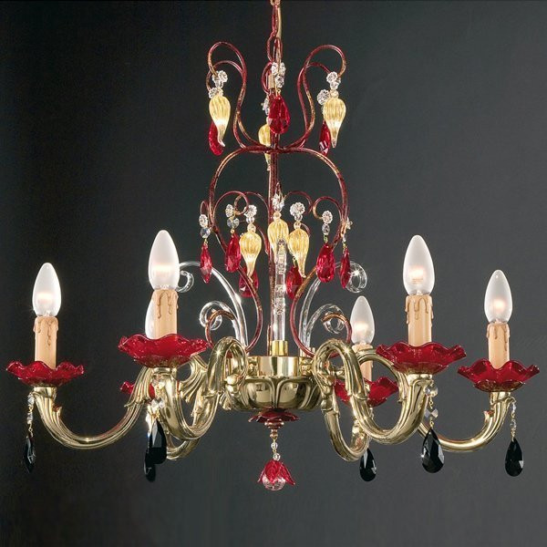 Люстра Passeri International Ottone L 7195/6 Dec. 087 + 085 Люстра Passeri International Ottone L 7195/6 Dec. 087 + 085