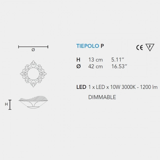 Настенно-потолочный светильник Masiero Eclettica Tiepolo P V95