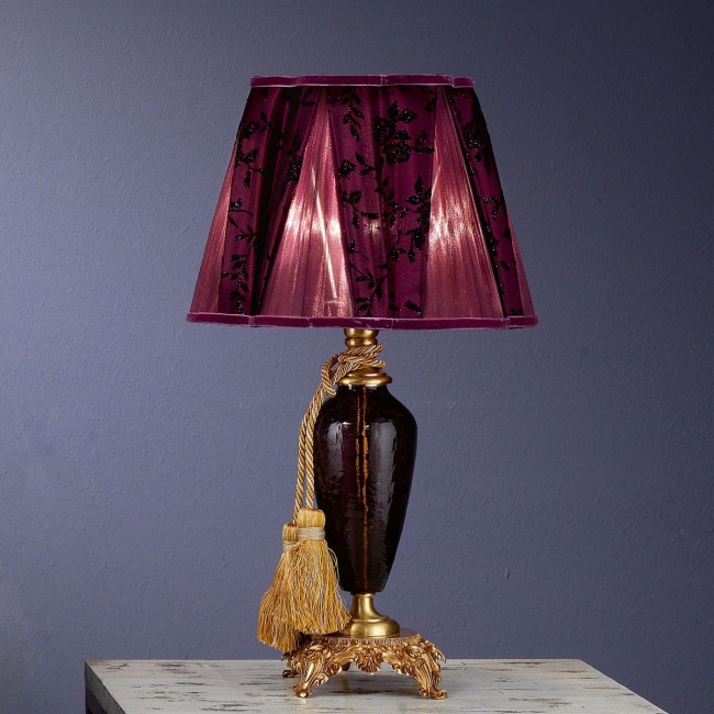 Настольная лампа Euroluce Barocco LP1 gold Amethyst Настольная лампа Euroluce Barocco LP1 gold Amethyst