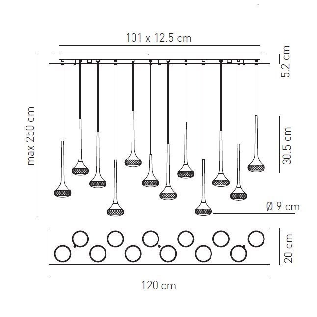 Подвесной светильник Axo Light Fairy SP FAI 12 R SPFAI12RCSCRLED Подвесной светильник Axo Light Fairy SP FAI 12 R SPFAI12RCSCRLED