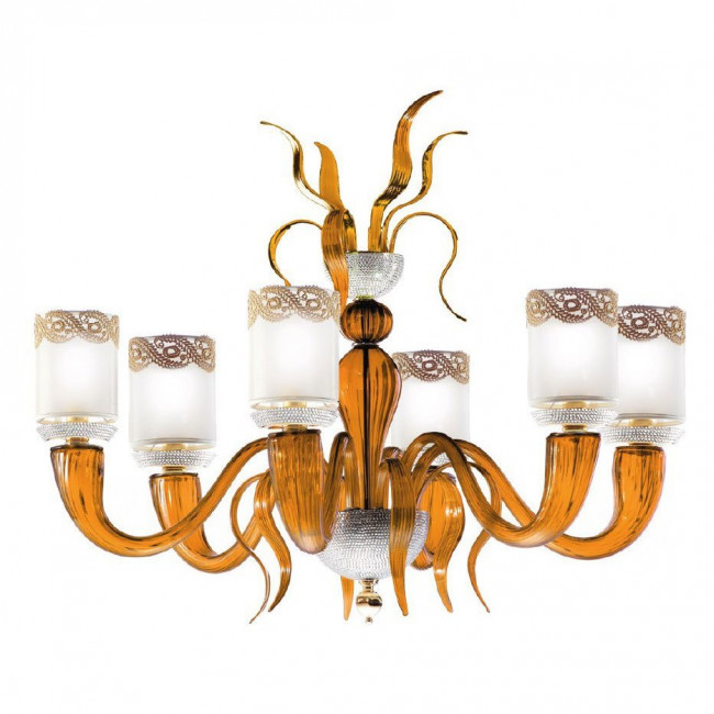 Люстра IlParalume MARINA 2220 1770/CH6/AMBRA/KR Люстра IlParalume MARINA 2220 1770/CH6/AMBRA/KR