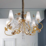 Люстра Masca Vie en Rose 1839/6 Bianco oro / Glass 530/525 Люстра Masca Vie en Rose 1839/6 Bianco oro / Glass 530/525