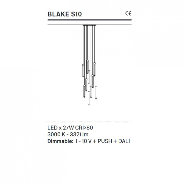 Подвесной светильник Masiero Blake S10