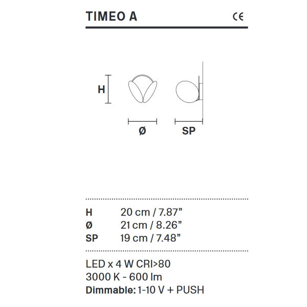 Настенный светильник Masiero Timeo A V98 Настенный светильник Masiero Timeo A V98