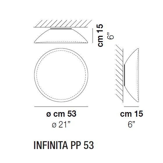 Потолочный светильник Vistosi Infinita PP 53 E27 BC BC Потолочный светильник Vistosi Infinita PP 53 E27 BC BC