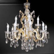 Люстра Beby Group Novecento 715/8+4+1 Light gold CUT CRYSTAL