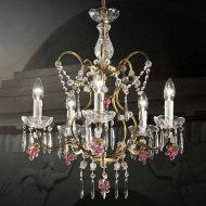 Люстра Beby Group Old style 3500/5 Green gold CUT WITH GLASS FRUITS Люстра Beby Group Old style 3500/5 Green gold CUT WITH GLASS FRUITS