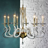 Люстра Euroluce Venice Superlux L8 gold white Scholer Люстра Euroluce Venice Superlux L8 gold white Scholer