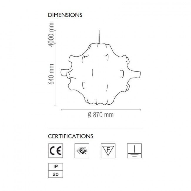 Подвесной светильник Flos Taraxacum 2 F7402009 Подвесной светильник Flos Taraxacum 2 F7402009