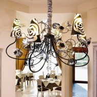 Люстра Masca Vie en Rose 1839/6 Nero nichel / Glass 529/525 Люстра Masca Vie en Rose 1839/6 Nero nichel / Glass 529/525