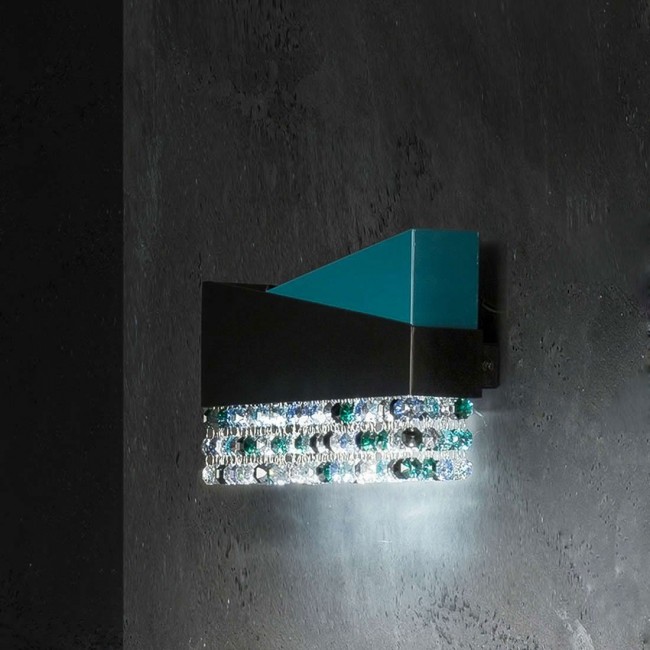 Настенный светильник Euroluce Horizon lux 30AP Black/Teal Sw Настенный светильник Euroluce Horizon lux 30AP Black/Teal Sw
