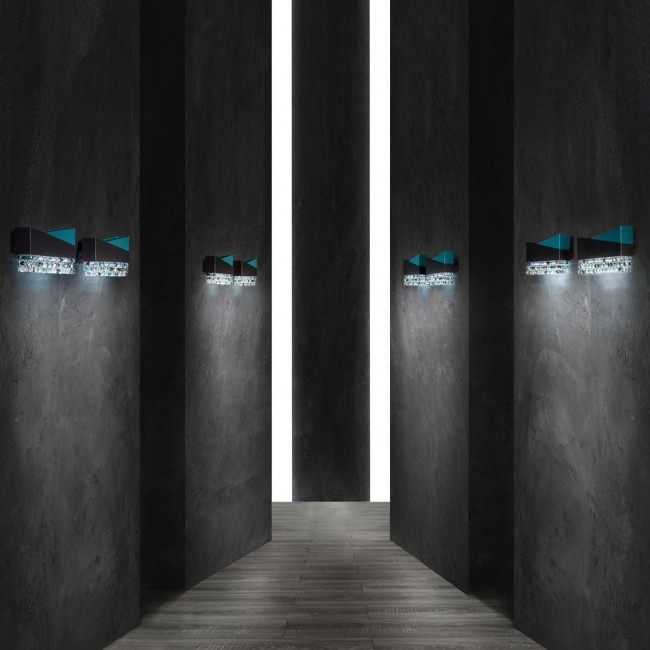 Настенный светильник Euroluce Horizon lux 30AP Black/Teal Sw Настенный светильник Euroluce Horizon lux 30AP Black/Teal Sw
