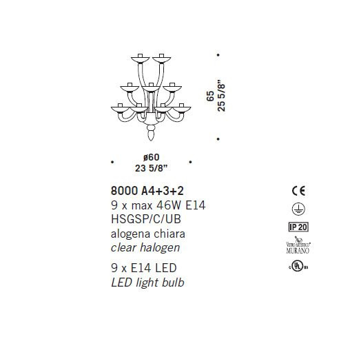 Бра De Majo 8000 A4+3+2 080000A09 cristallo Бра De Majo 8000 A4+3+2 080000A09 cristallo