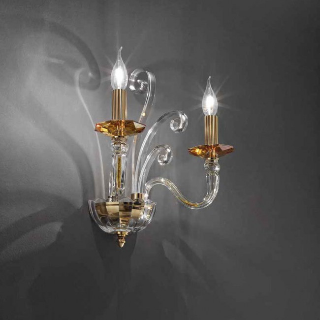 Бра Euroluce Donatello Alicante A2 Amber Бра Euroluce Donatello Alicante A2 Amber