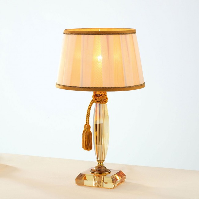 Настольная лампа Euroluce Bloom LP1 Gold Amber Настольная лампа Euroluce Bloom LP1 Gold Amber