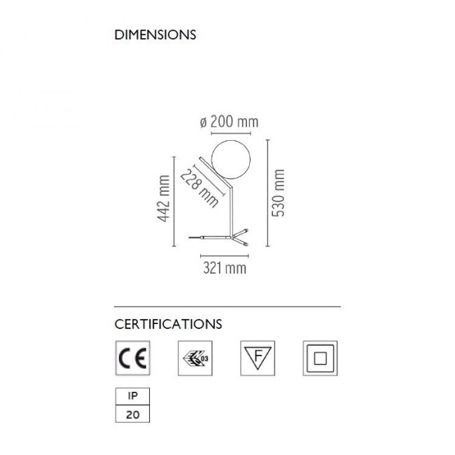 Настольная лампа Flos IC Lights IC T1 HIGH Chrome F3170057