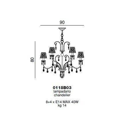 Люстра Beby Violet 0118B03 Chrome 184 SW Blu Violet Люстра Beby Violet 0118B03 Chrome 184 SW Blu Violet