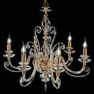 Люстра Euroluce Alicante L6 gold Clear Люстра Euroluce Alicante L6 gold Clear