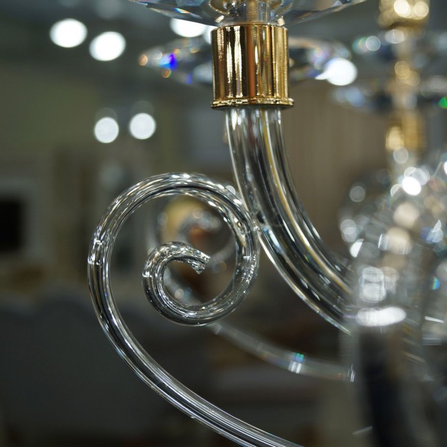 Люстра Euroluce Alicante L6 gold Clear