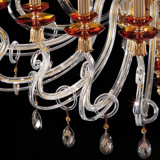 Люстра Euroluce Elsa Special Edition L16 gold Topaz Люстра Euroluce Elsa Special Edition L16 gold Topaz