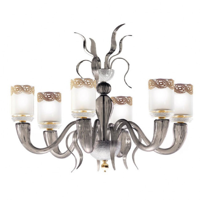 Люстра IlParalume MARINA 2220 1770/CH6/FUME’/KR Люстра IlParalume MARINA 2220 1770/CH6/FUME’/KR