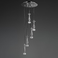 Подвесной светильник Euroluce Toochic S5+3 LED Silver Fume Подвесной светильник Euroluce Toochic S5+3 LED Silver Fume