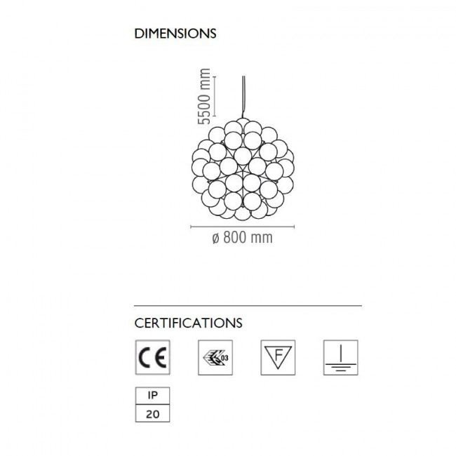 Подвесной светильник Flos Taraxacum 88 S1 F7430000 Подвесной светильник Flos Taraxacum 88 S1 F7430000