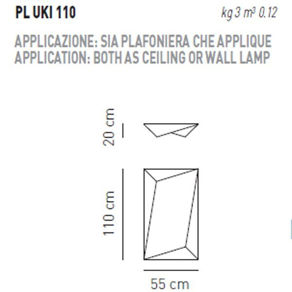 Настенно-потолочный светильник Axo Light Ukiyo PL UKI 110 Bianco/Nero PLUKI110BNXXE27 Настенно-потолочный светильник Axo Light Ukiyo PL UKI 110 Bianco/Nero PLUKI110BNXXE27