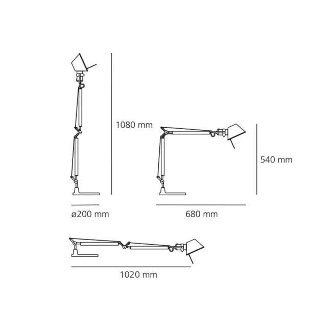 Настольная лампа Artemide Tolomeo A008620+A005920 Настольная лампа Artemide Tolomeo A008620+A005920
