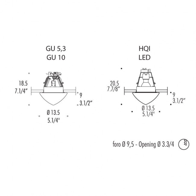 Встраиваемый спот (точечный светильник) Leucos Day 0004239 Встраиваемый спот (точечный светильник) Leucos Day 0004239