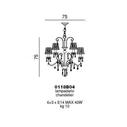 Люстра Beby Violet 0118B04 Chrome 058 SW Bluino Люстра Beby Violet 0118B04 Chrome 058 SW Bluino