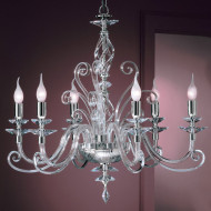 Люстра Euroluce Alicante L6 silver Clear Люстра Euroluce Alicante L6 silver Clear