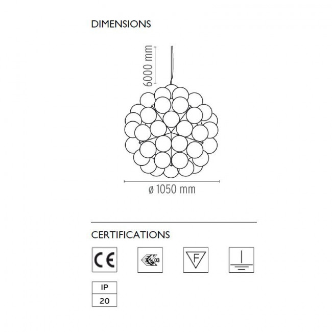 Подвесной светильник Flos Taraxacum 88 S2 F7440000 Подвесной светильник Flos Taraxacum 88 S2 F7440000