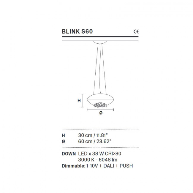 Подвесной светильник Masiero Blink S60 F01 Cut Подвесной светильник Masiero Blink S60 F01 Cut