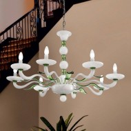 Люстра Vetri Lamp 1171/8 Bianco/Verde oliva Люстра Vetri Lamp 1171/8 Bianco/Verde oliva