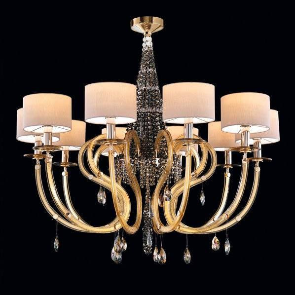 Потолочная люстра Beby Group Crystal rain 0230B02 Light gold 666 SW Golden Teak