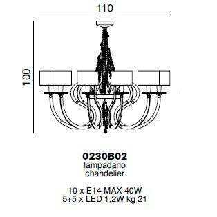 Потолочная люстра Beby Group Crystal rain 0230B02 Light gold 666 SW Golden Teak