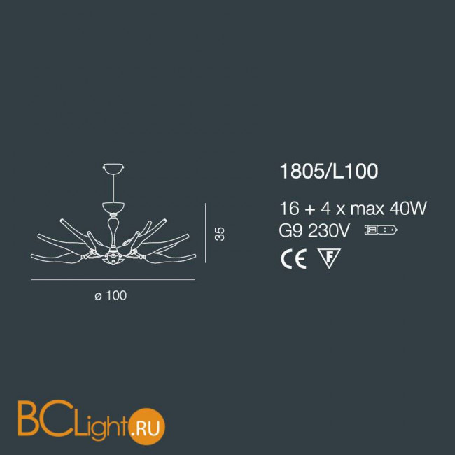 Люстра Bellart Ego 1805/L100 06/V17 Люстра Bellart Ego 1805/L100 06/V17
