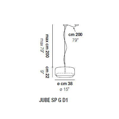 Подвесной светильник Vistosi Jube SP G D1 TB/BC OS Подвесной светильник Vistosi Jube SP G D1 TB/BC OS