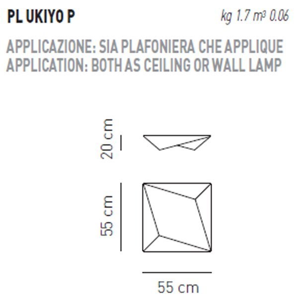 Настенно-потолочный светильник Axo Light Ukiyo PL UKIYO P Bianco/Bianco PLUKIYOPBCXXE27 Настенно-потолочный светильник Axo Light Ukiyo PL UKIYO P Bianco/Bianco PLUKIYOPBCXXE27