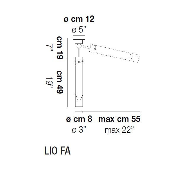 Настенно-потолочный светильник Vistosi Lio FA E27 CR/BC NI