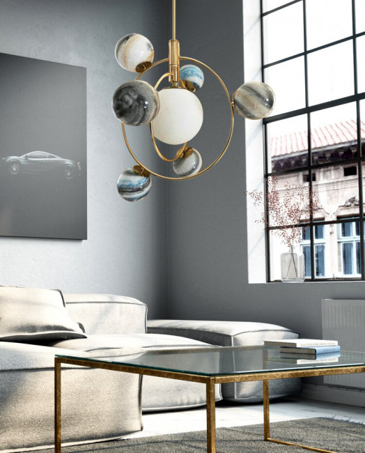 Подвесной светильник DeLight Collection planet KG1122P-7 brass Подвесной светильник DeLight Collection planet KG1122P-7 brass