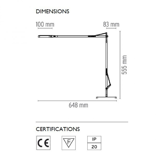 Настольная лампа Flos Kelvin LED Base Chrome F3311057 Настольная лампа Flos Kelvin LED Base Chrome F3311057