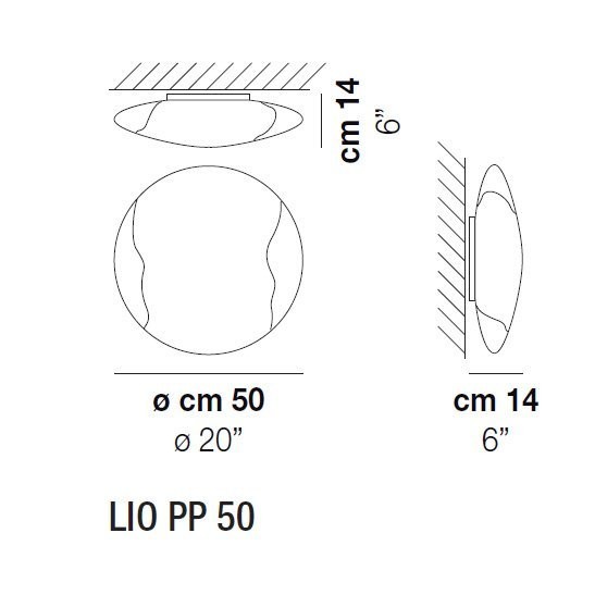 Потолочный светильник Vistosi Lio PP 50 E27 CR/BC BC Потолочный светильник Vistosi Lio PP 50 E27 CR/BC BC