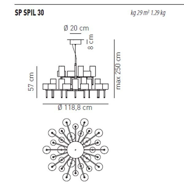 Люстра Axo Light Spillray SP SPIL 30 Cristallo SPSPIL30CSCR12V Люстра Axo Light Spillray SP SPIL 30 Cristallo SPSPIL30CSCR12V